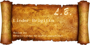 Linder Brigitta névjegykártya